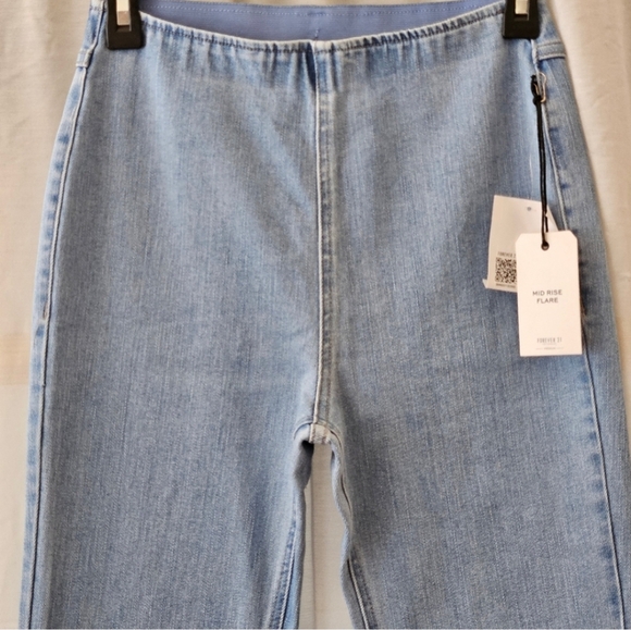 📌34 FOREVER 21 MID RISE FLARE JEANS WOMEN'S SIZE MEDIUM - Picture 6 of 12